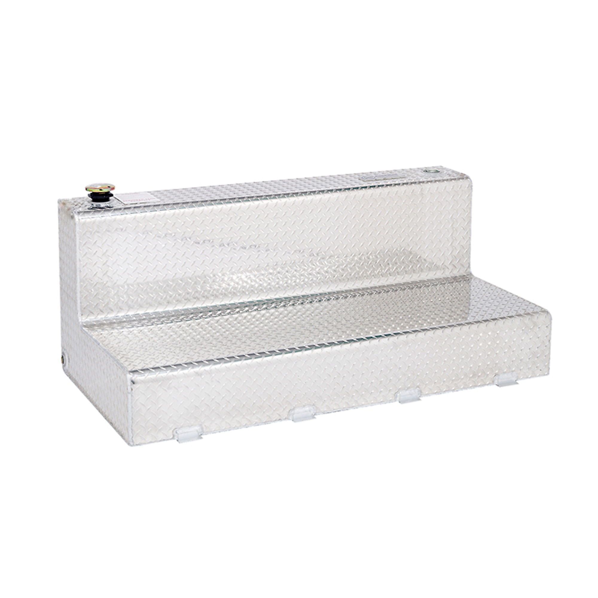 Dee Zee L-Shaped Auxiliary Transfer Tank — 92-Gallon, Brite-Tread Aluminum, Lockable Cap, Model# DZ92747X